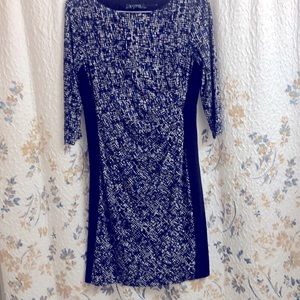 Ralph Lauren jersey dress with ruching and color block on the side